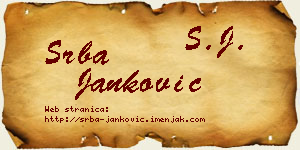 Srba Janković vizit kartica
